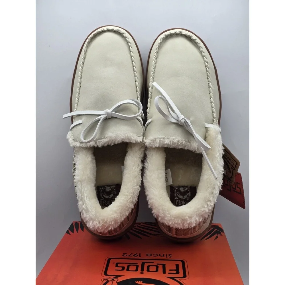 Flojos Unisex Gracias‎ Slipper Slip-Ons Shoes Ivory/Gum Size M13/W14 SLP1105 NEW - Picture 8 of 13